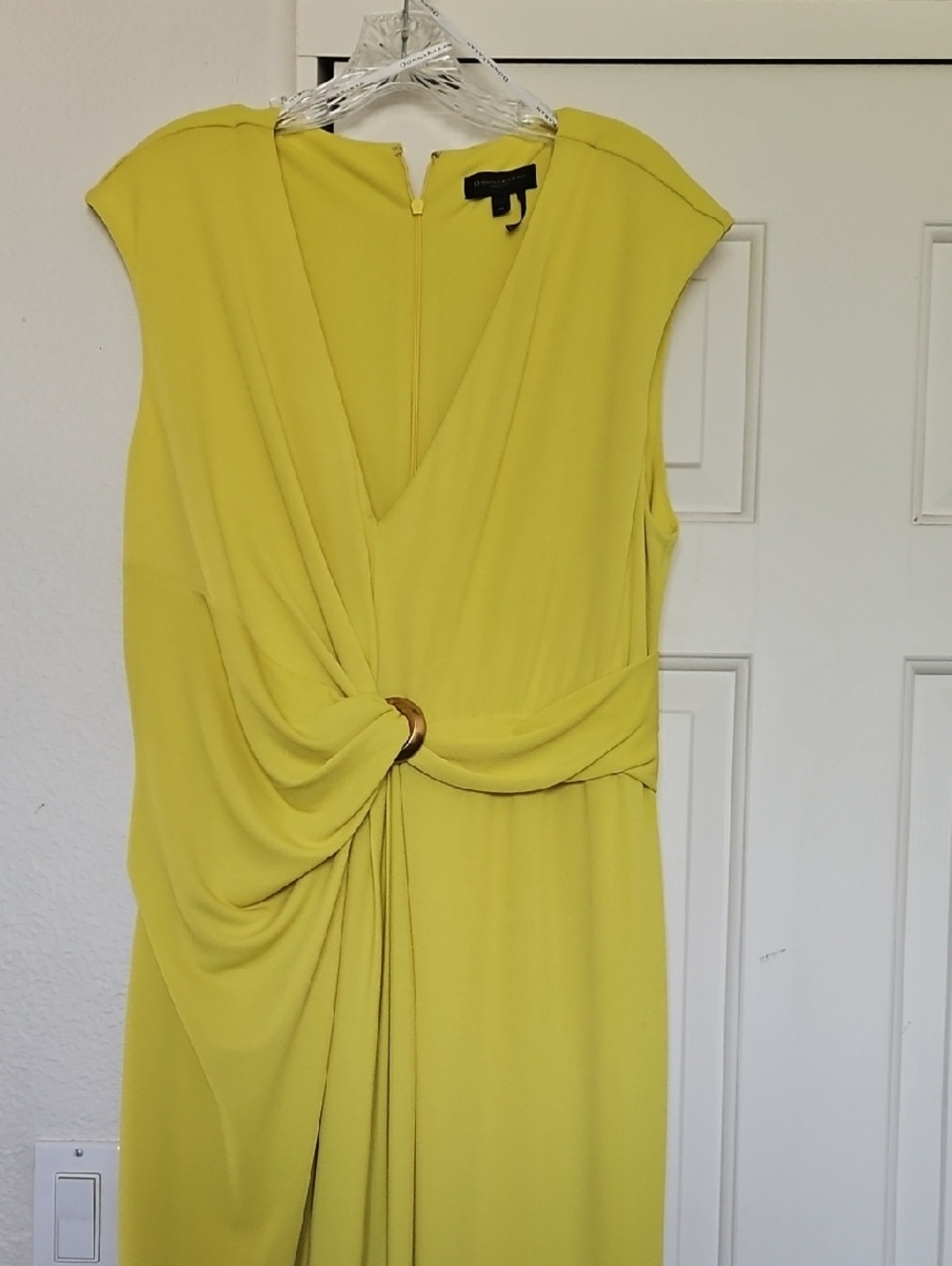 Donna Karan NWOT Lemon Lime Dress. Sz 14